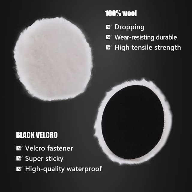 Detalle 2 de Lammfell Polierset 180 mm mit M14