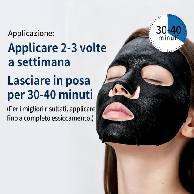 Detalle de RAZUYYEN Maschera viso di riparazione in tessuto (con acido ialuronico, centella e pantenolo) – 10 maschere per pelli secche e sensibili