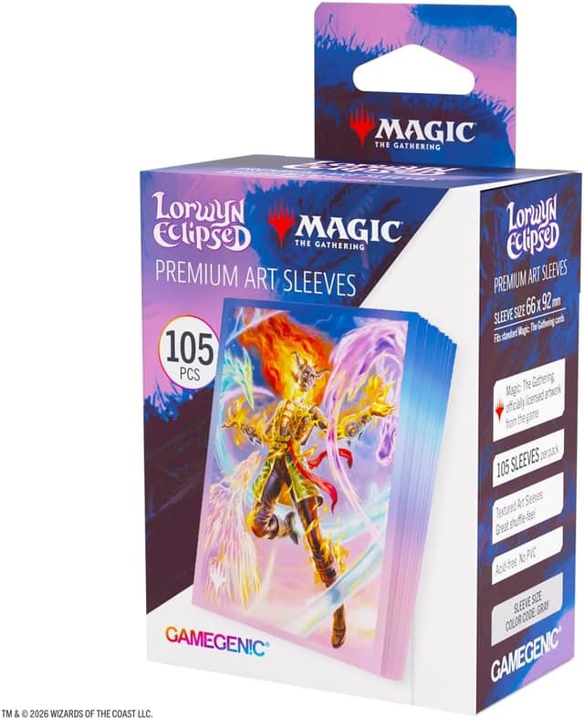 Detalle de Gamegenic MTG Lorwyn Eclipsed Sleeves Ashling The Limitless — housses imprimées finition texturée (lot de 105)