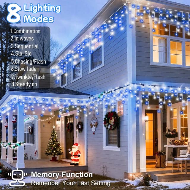 Detalle de cshare Icicle Lights Outdoor 20M 480 LEDs