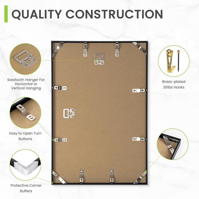 Detalle de 12x18 Aluminium picture frame, 31x46 cm