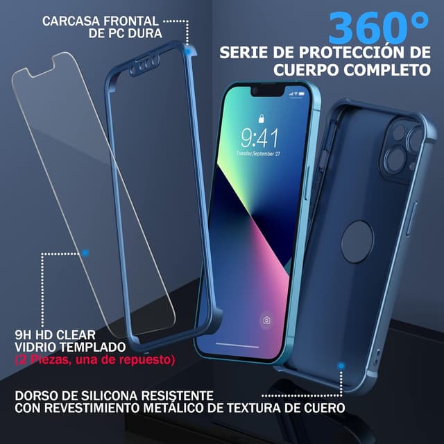 Thumbnail 4 de ORETECH iPhone 13 Funda 4-in-1 🛡️ Azul