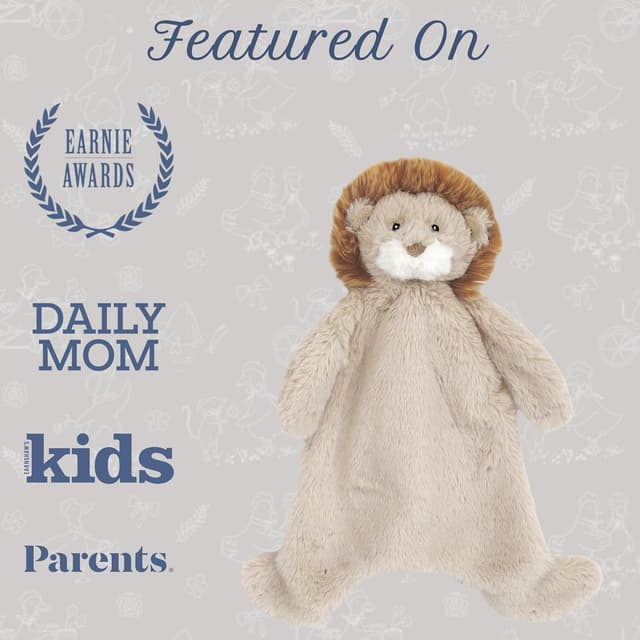 Detalle de MON AMI Leon Lion security blanket (15 in / 38 cm) for newborns, infants and toddlers