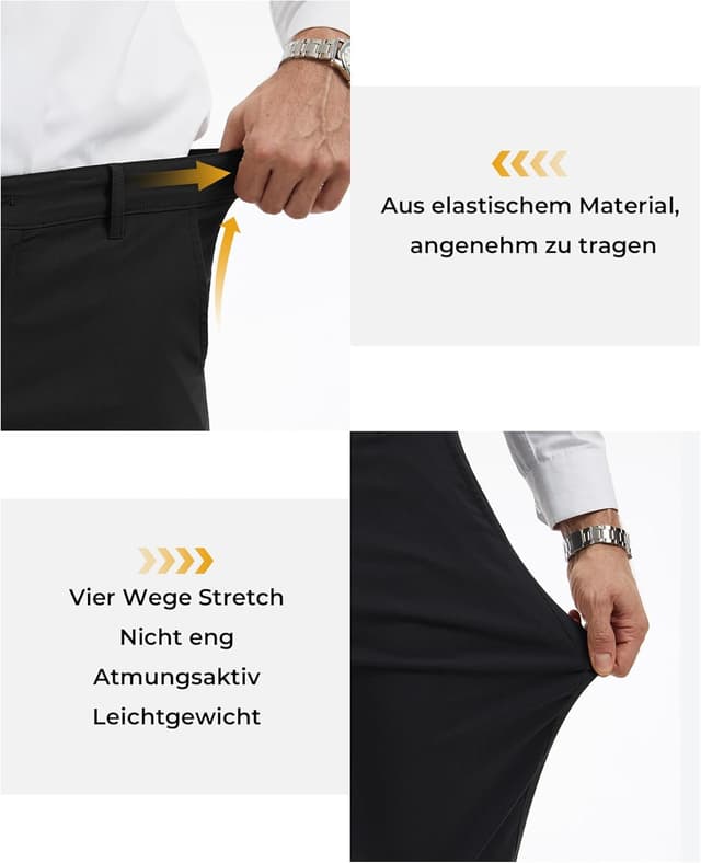 Detalle 2 de YYIDATON Herren Chinohose Slim Fit mit Stretch