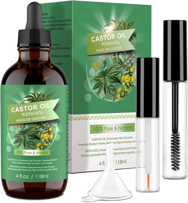 Detalle de Olio di ricino 100% 118 ml per crescita