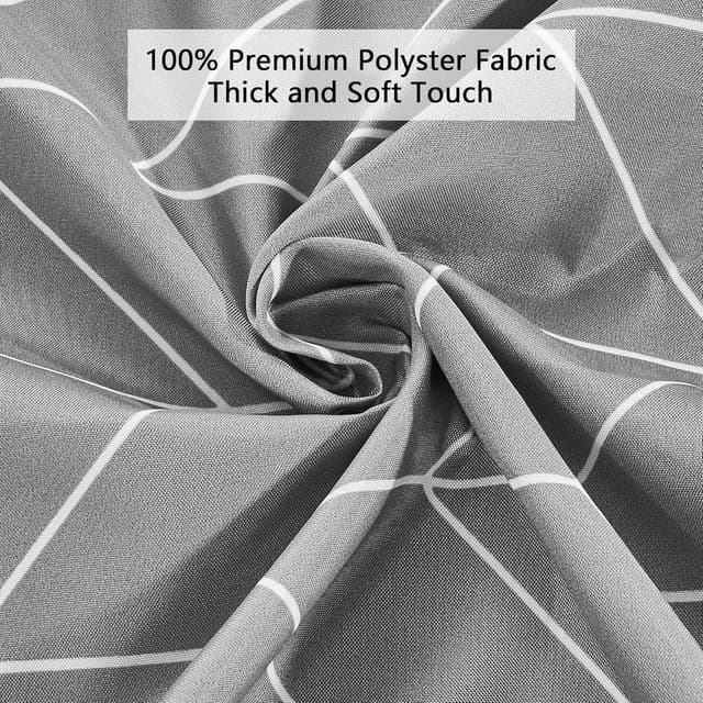 Detalle de Rideau de douche KAIMEIYU en polyester gris 180 x 200 cm avec 12 crochets