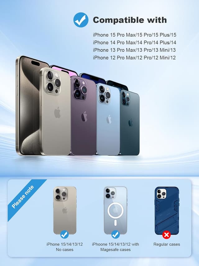 Thumbnail 6 de Rolgno Car Phone Holder 15W wireless charger