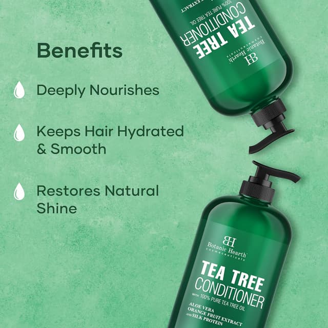 Detalle 2 de Botanic Hearth Tea Tree Conditioner (16 fl oz) — Sulfate & Paraben Free Scalp Care for Dandruff & Dryness