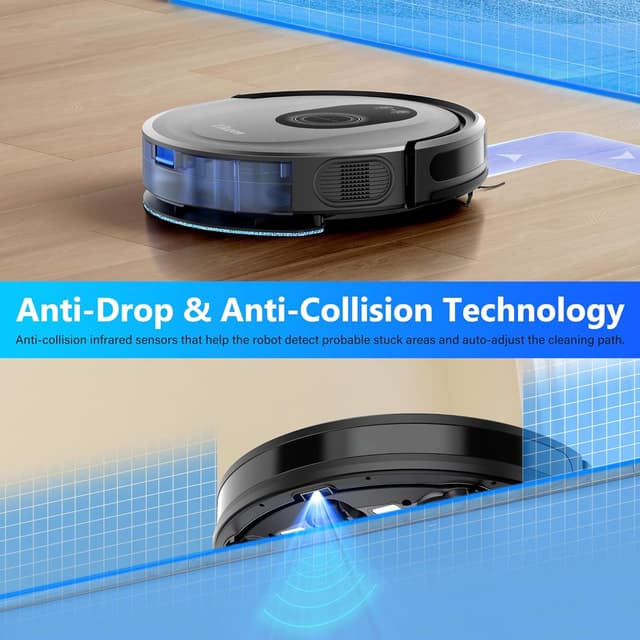 Detalle 1 de Tikom G8000 Max 5000Pa Robot Vacuum and Mop 🤖