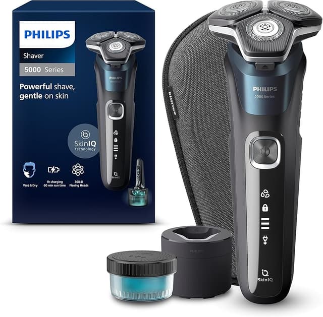 Imagen de Philips Shaver serie 5000 Wet & Dry 💈 con SkinIQ y estuche en OfertitasTOP