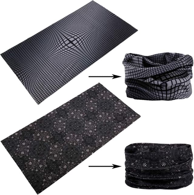 Detalle de 6er-Set nahtlose Bandanas Multifunktionstuch – elastische Schlauchschals für Yoga, Laufen & Co.