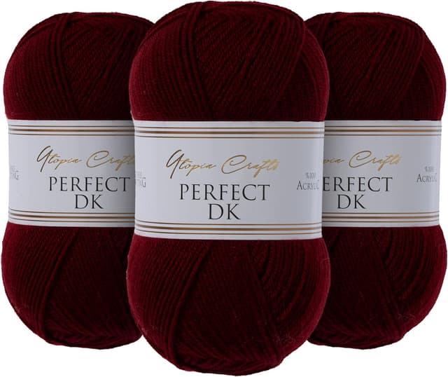 Imagen de Utopia Crafts filage DK 3 x 100 g burgundy ⚙ en OfertitasTOP