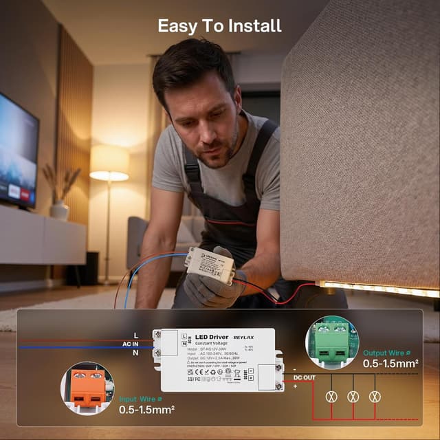 Thumbnail 3 de REYLAX 12V constant voltage LED driver 30W