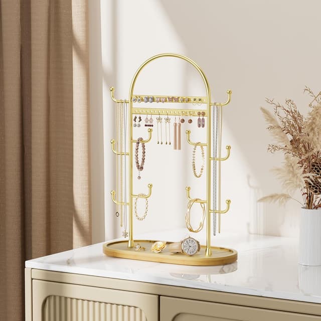 Detalle 2 de niffgaff Présentoir Bijoux Doré 32,8 cm