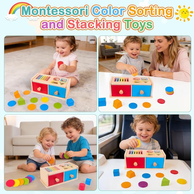 Detalle 1 de Montessori Sortierspiel ab 1 Jahr