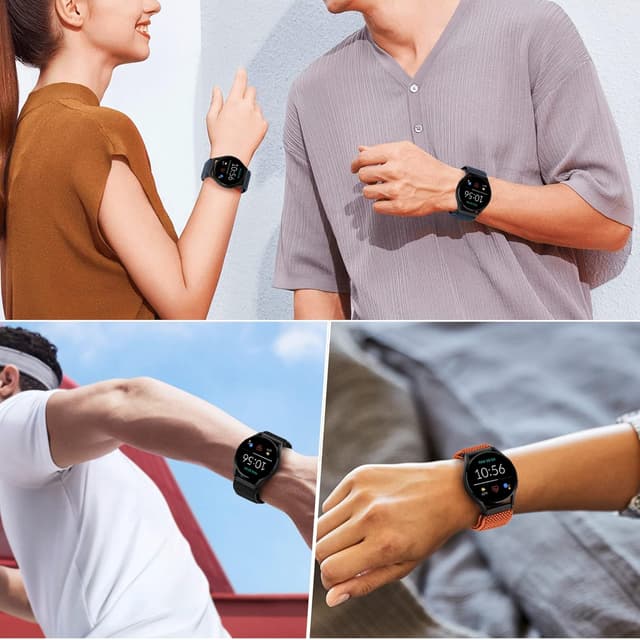 Thumbnail 6 de SHIJZWD elastisches Uhrenarmband mit Schnellverschluss (Nylon Loop), passend für 16–24 mm