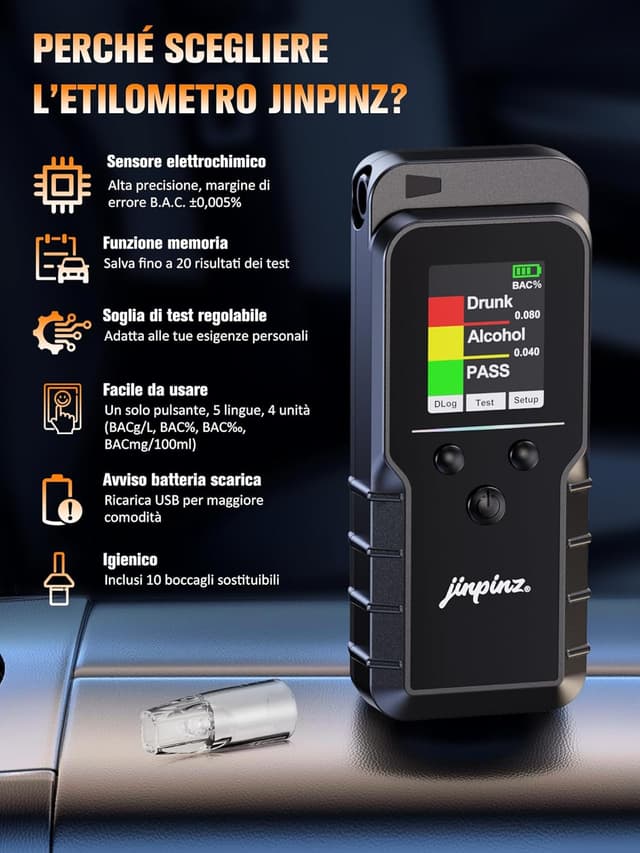 Thumbnail 1 de Etilometro portatile 3 secondi 🩺