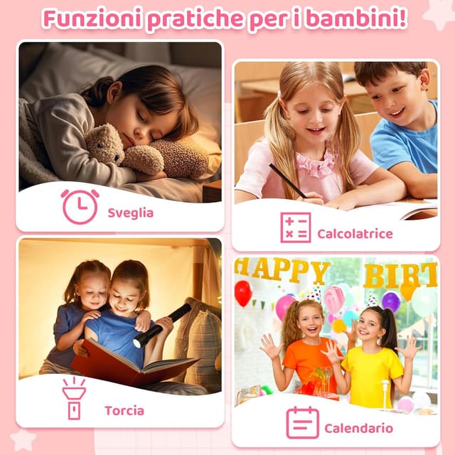 Thumbnail 6 de CHAKEYAKE Telefono per Bambini 4G sbloccato con schermo touch HD da 2,8" e fotocamere dual (rosa)