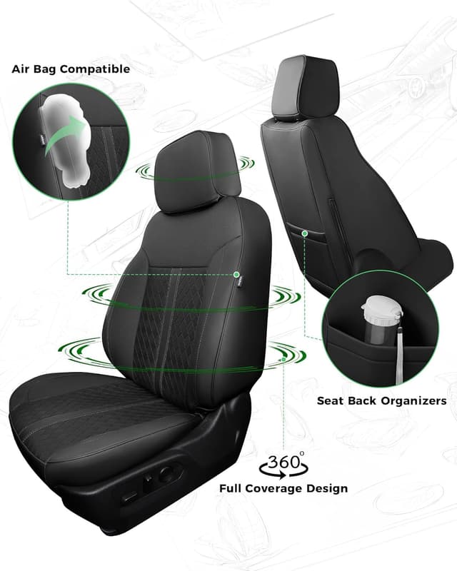 Detalle 1 de RIDEPOSH Silverado Leather Seat Covers