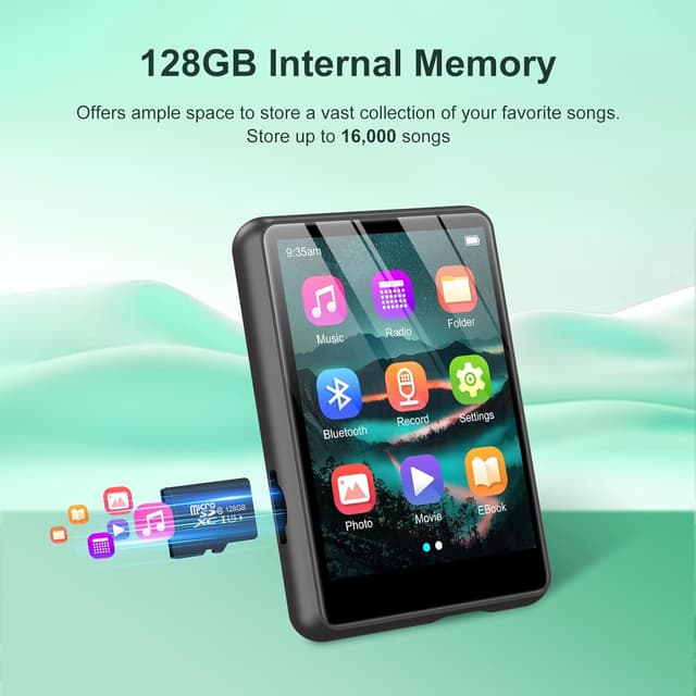 Thumbnail 4 de Reproductor MP3 ZAQE 128 GB Bluetooth 5.3