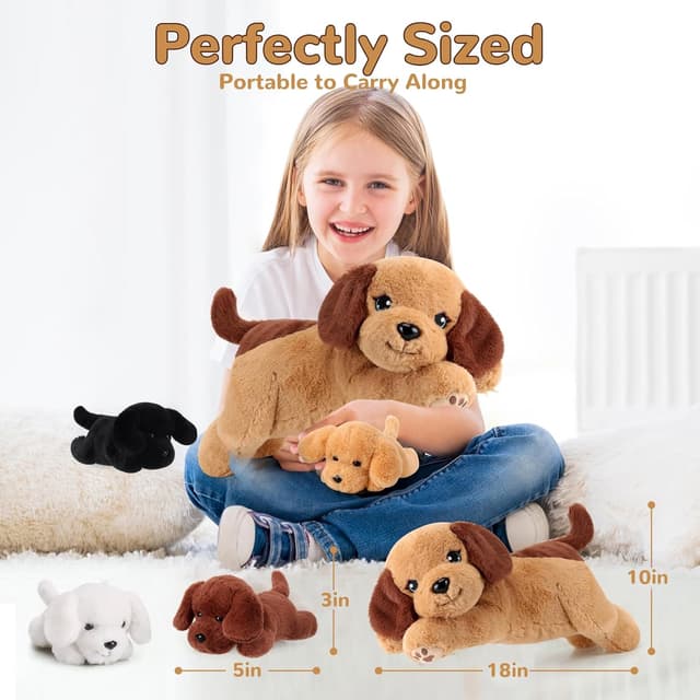 Detalle de gnomantic 5 Pieces Dog Plush Set