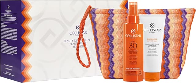 Detalle 2 de Collistar Cofanetto Regalo Solare SPF30: Latte Spray Abbronzante Idratante 200 ml + Balsamo Doposole 100 ml con pochette
