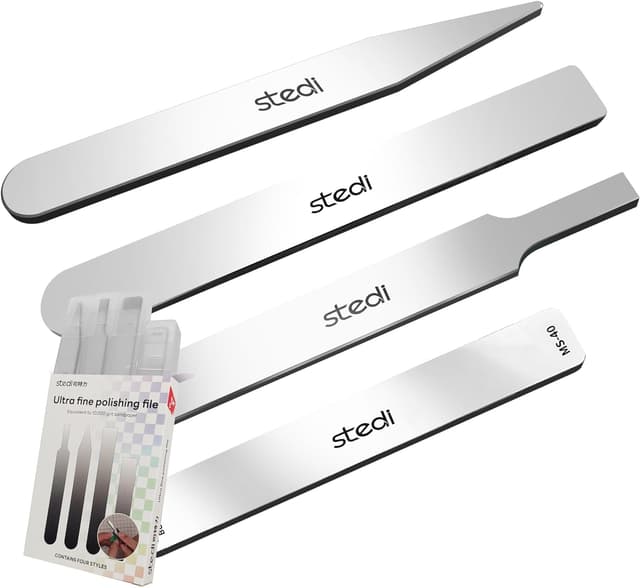 Detalle de Stedi Hobby Model Polishing Tools 4-tlg. – Ultrapräzisions-Feilen für 10.000er Körnung (Glas/Spiegel-Schliff) für Modellbau, Resin & Holz