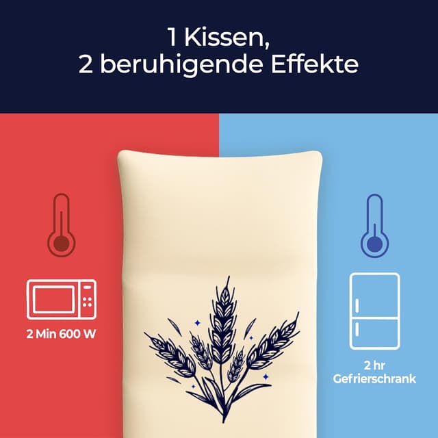 Detalle 1 de Dreamzie Körnerkissen Mikrowelle 20x53 cm