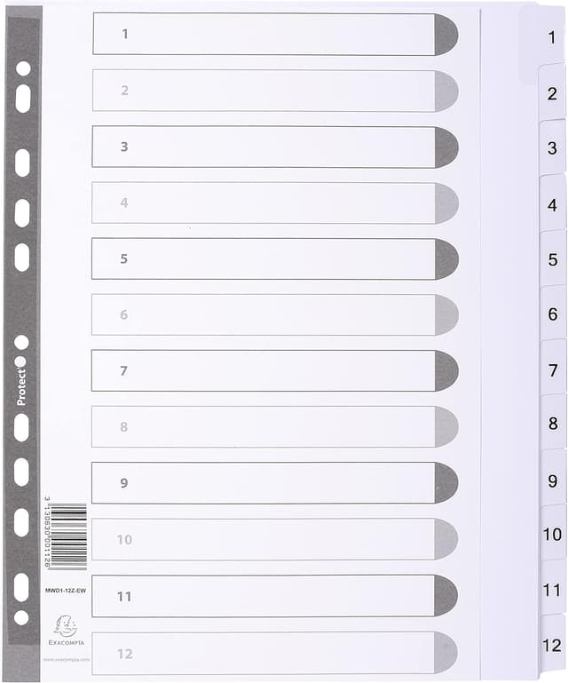 Thumbnail 5 de Exacompta MWD1-20Z-EW Mylar Indices 20-Part