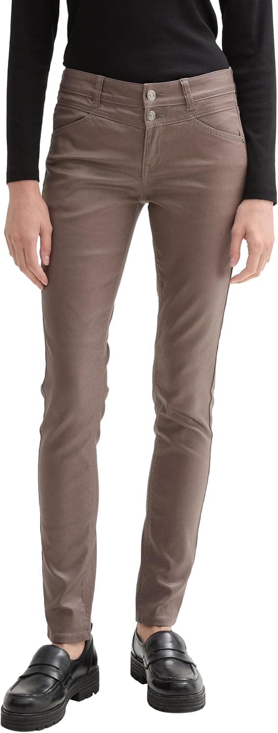 Detalle de TOM TAILOR 1044687 Jeans da donna con chiusura a cerniera e bottoni