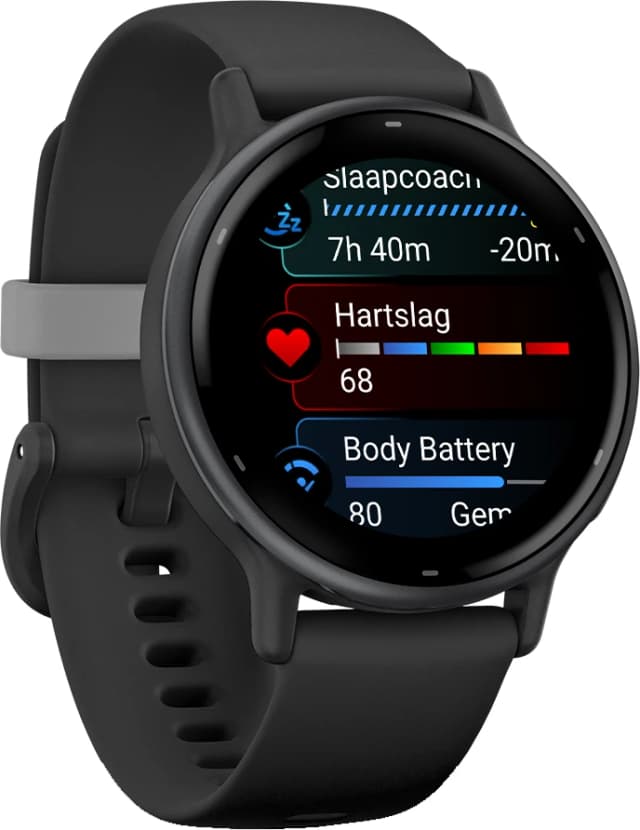 Detalle de Garmin vivoactive 5 Schwarz – Fitness-Smartwatch mit 42-mm-Display, Benachrichtigungen und Garmin Pay
