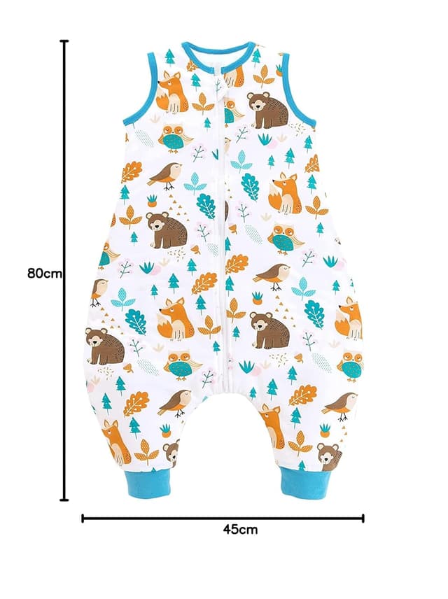 Thumbnail 6 de Chilsuessy Baby Schlafsack mit Füßen 2,5 Tog (Ganzjahr), Waldtiere – passend für Babyhöhe 80–90 cm