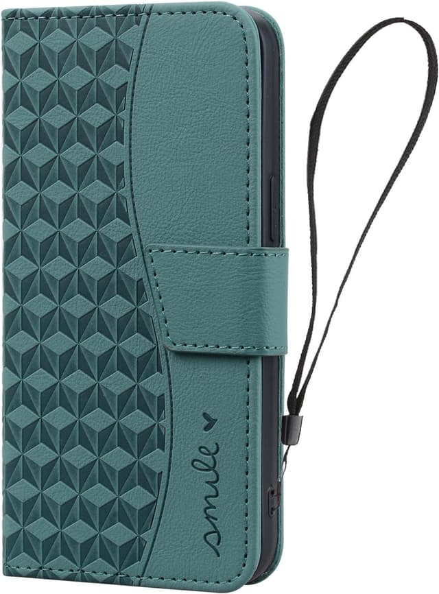 Detalle de Rostsant Handyhülle für Sony Xperia 10 VI – Premium PU Leder Flip Case mit Kartenfächern (Grün)