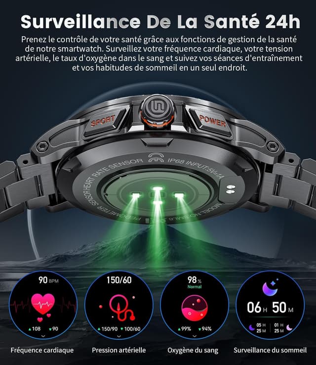 Thumbnail 4 de LIGEMI SML6 Montre 1,43" AMOLED 360mAh