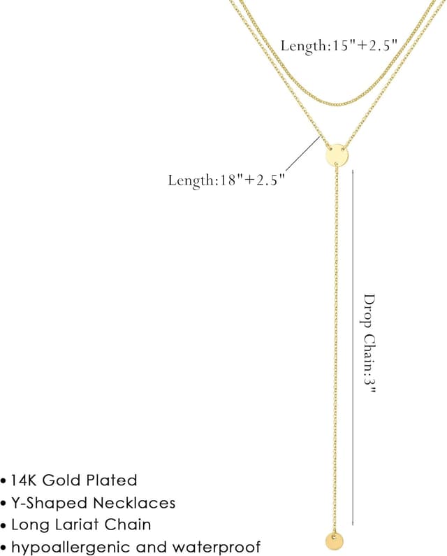 Detalle 2 de TINGN Damen Halskette Gold vergoldet 14k mit Herz-Anhänger im Layering-Design