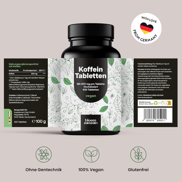 Thumbnail 6 de Koffeintabletten hochdosiert 400 Tbl 200 mg