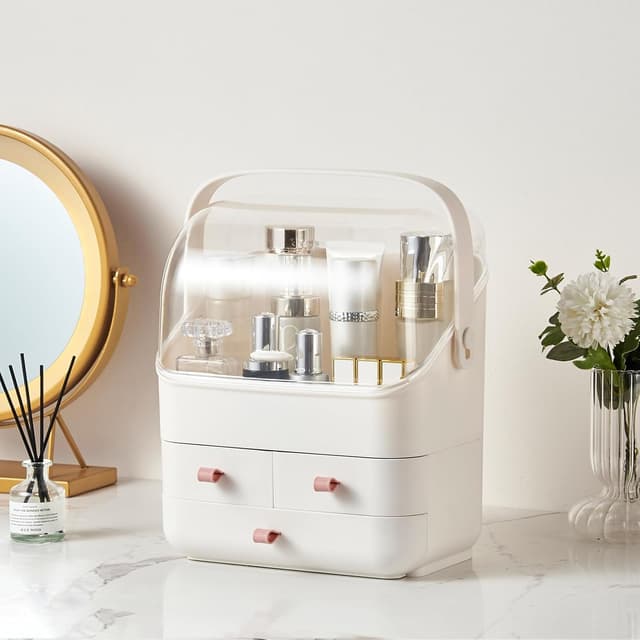 Thumbnail 6 de Makeup Organiser Holder with Lid 3-Drawer