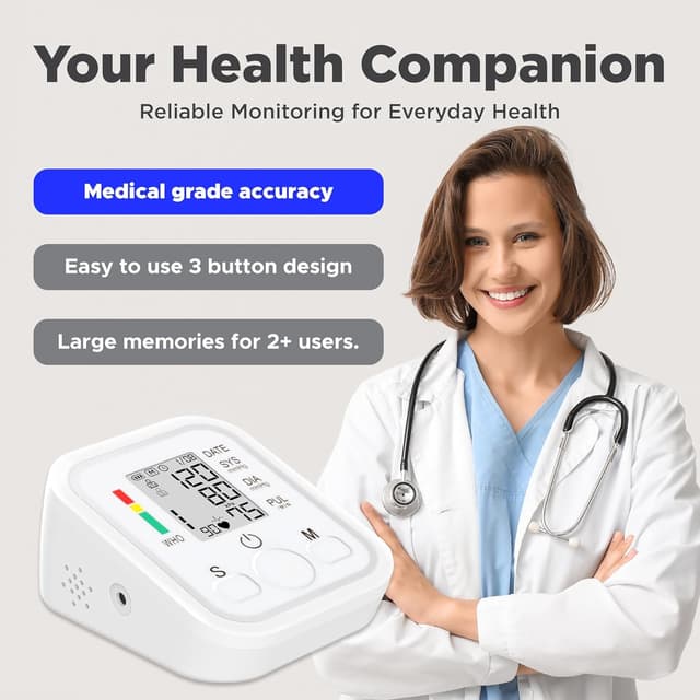 Detalle 2 de Upper Arm Blood Pressure Monitor, Large Cuff