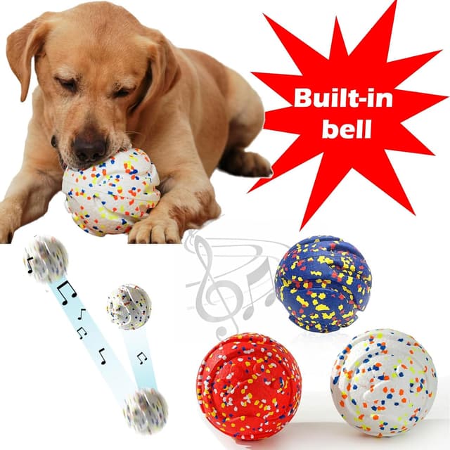 Detalle 1 de CAISHOW Dog Ball Squeak Toys 5.12in