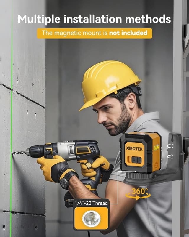 Thumbnail 4 de Nikotek Green Laser Level 1m Beam