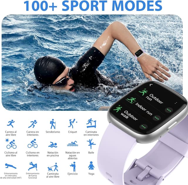 Thumbnail 3 de Reloj Inteligente Alexa 1,83 Pulgadas Morado para Android e iOS