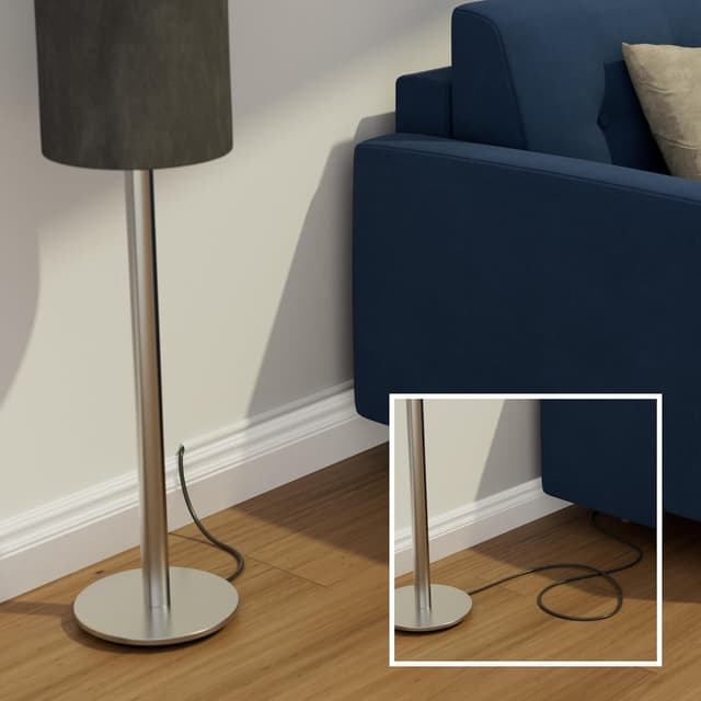 Thumbnail 6 de D-Line 20x10mm Cable Trunking 4m Multipack (Half Round, Self-Adhesive, Paintable) – White