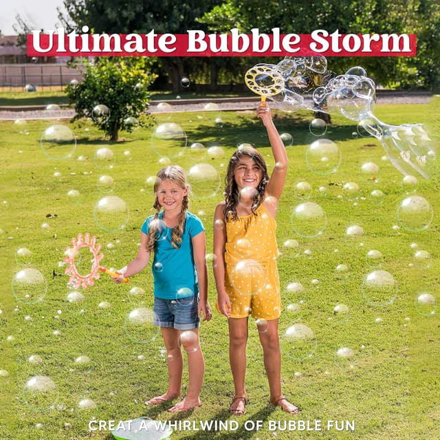 Detalle de JOYIN 19pc Big Bubble Wands Set with Tray (53cm giant bubble wands) — outdoor kids’ bubble kit