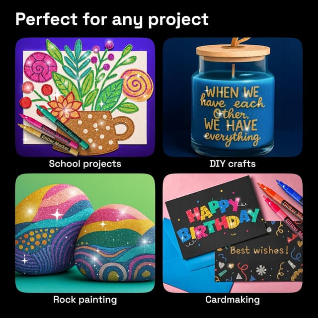 Thumbnail 2 de ARTISTRO 12 Glitter Paint Pens 🎨