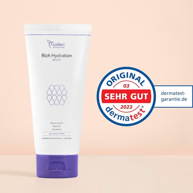 Detalle de Colibri Skincare RICH HYDRATION MASK maschera idratante ricca per pelle molto secca (150 ml)