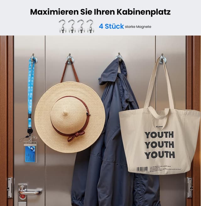 Detalle 2 de HONIZER AIDA Kofferanhänger-Set für Kreuzfahrten (6 wasserfeste Anhänger, 4 Magnet-Haken)