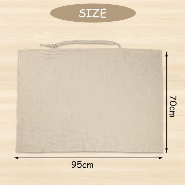 Detalle 2 de Aolso muslin breastfeeding cover, 100% cotton