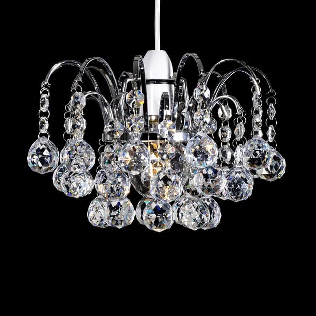 Detalle 2 de Klass Home Acrylic Crystal Faceted Oriel Ceiling Light Shade for crystal chandelier-style pendant lights