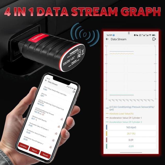 Detalle 2 de Thinkdiag OBD2 Scanner Bluetooth (Full-System, Bidirectional, 15+ Reset/Calibration) for iOS & Android