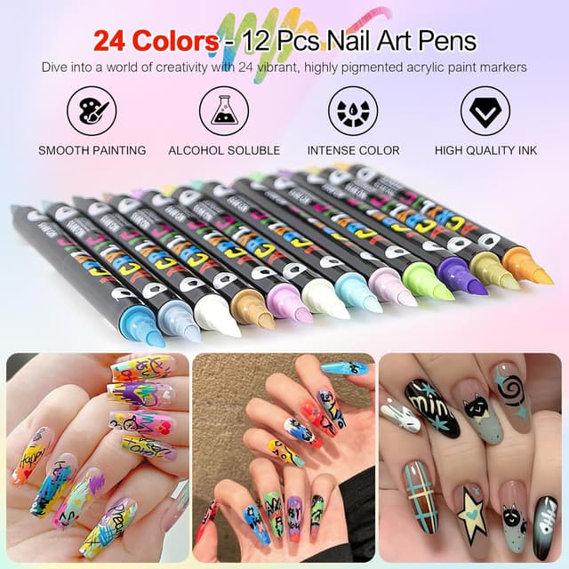 Detalle 2 de Nagelkunststifte 12er Doppelspitze für 3D-Design